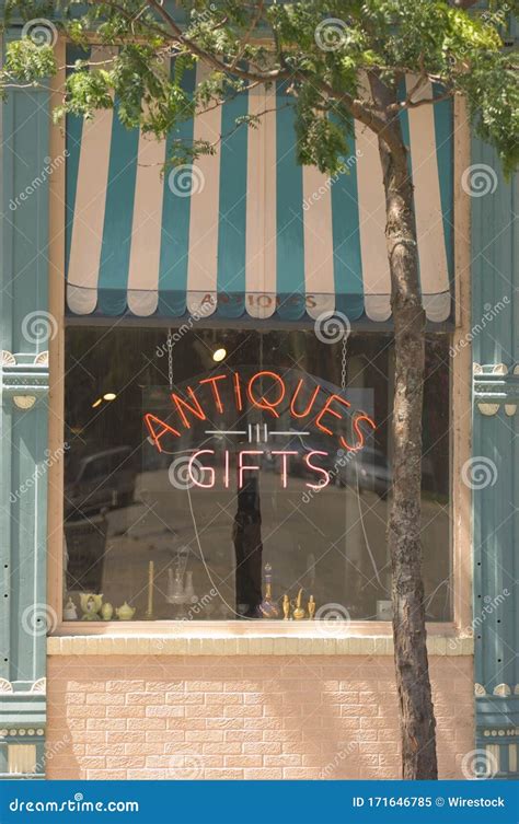 Quaint Antiques And Ts Storefront Editorial Image Image Of