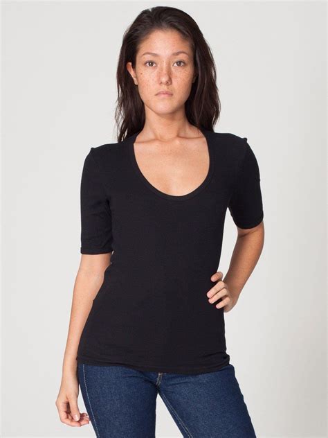 Baby Rib 12 Sleeve U Neck T American Apparel Women Women American