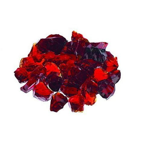 Ruby Red Premium Outdoor Fire Glass Rock 10 Pound 1 4 Inch Tempered Glass For Use In Fire Pit