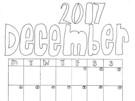 December Calendar Organiser And Colouring Sheet Teaching Resources