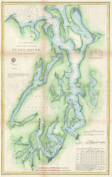 Puget Sound Washington Territory Geographicus Rare Antique Maps