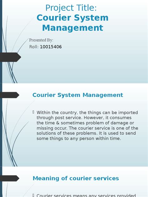 Courier System Management System Analyst Pdf Feasibility Study