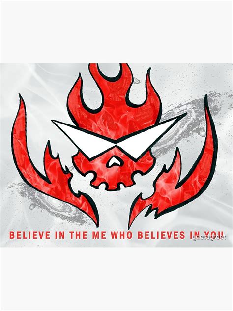 Gurren Lagann Flag Believe In The Me Who Believes In You Poster By