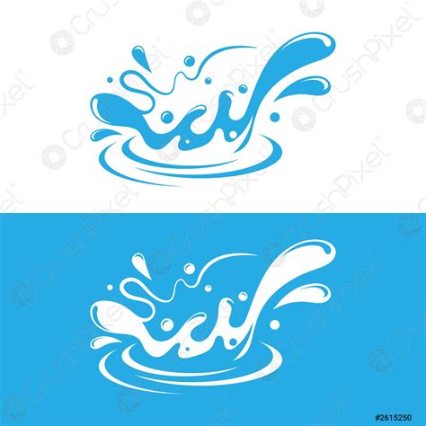 Water Splash Icon Vector Illustration Stock Vector 2615250 Crushpixel