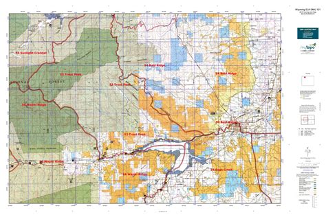 Wyoming Elk Gmu 121 Map Mytopo