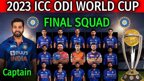 Icc Odi World Cup 2023 India Probable 20 Man Squad For Icc 50 Over