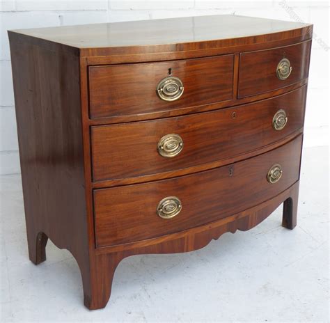 Small Regency Mahogany Bow Front Chest Of Drawers Antiques Atlas