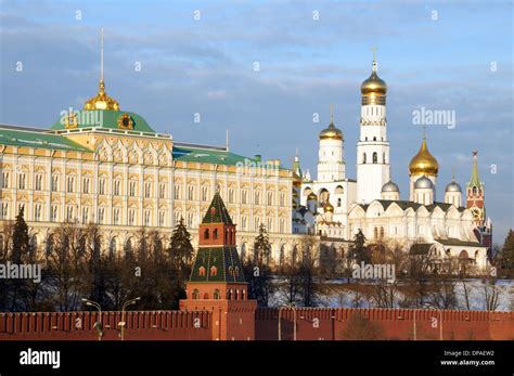 Moscow Kremlin With Ivan The Great Bell Tower And Great Kremlin Palace