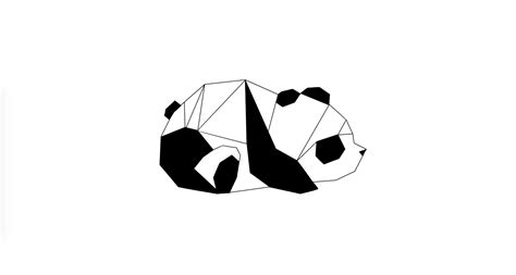 Geometric Vector Panda Animal Svg Vector Svg Animals
