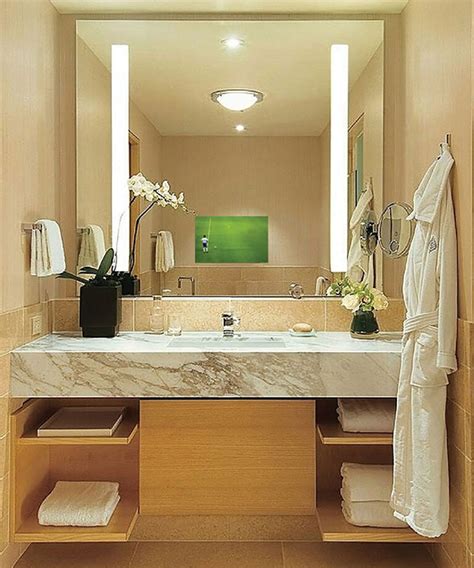 The lighted mirrors for bathrooms are designed with dimmable lights that you can adjust to suit the ideal view. Fusion™ Lighted Mirror TV | Electric Mirror®