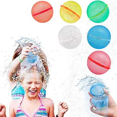 Reusable Water Balloons Quick Fill Self Sealing Refillable Silicone Water Balls Reusable Water