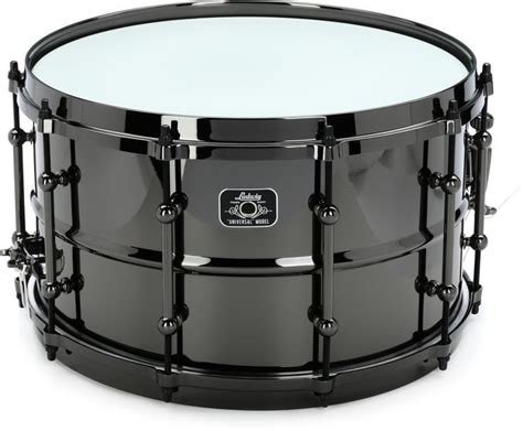 Ludwig Universal Black Brass Snare Drum 8 Inch X 14 Inch Black