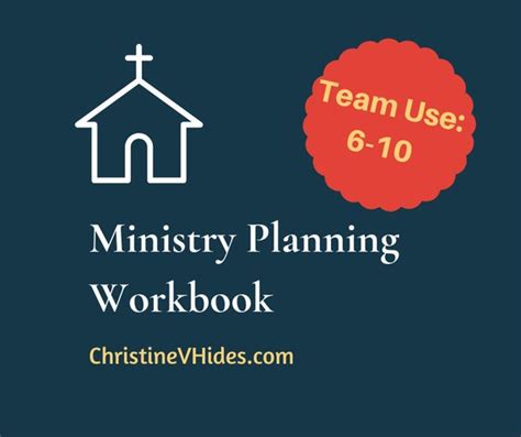 Ministry Planning Workbook Medium Team Use Etsy