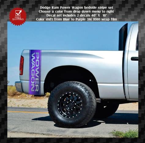 Dodge Ram 1500 2500 Truck Bed Side Decals Graphics Decals Power Wagon