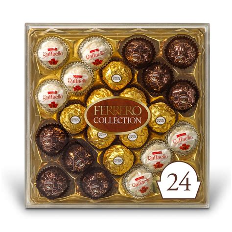 Ferrero Rocher Collection Fine Hazelnut Milk Chocolates 24 Count T