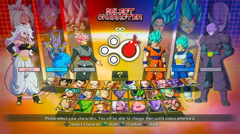 Full Final Roster Base Color Palettes Dragon Ball Fighterz All