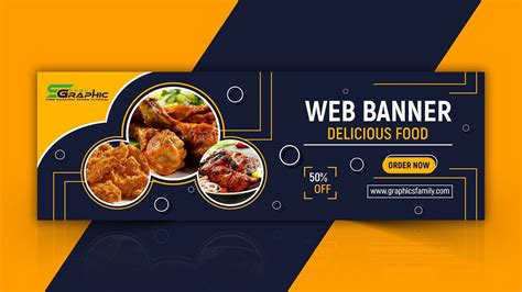 Professional Website Food Banner Design Adobe Photoshop Tutorial
