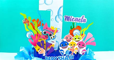 Centro De Mesa Baby Shark 🦈🌊 Partypop Diy
