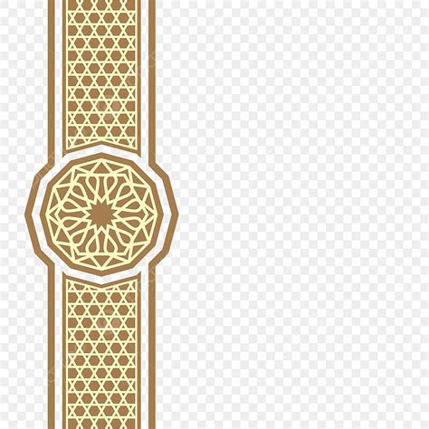 Islamic Border Background And Greeting With Pattern Illustration Vector