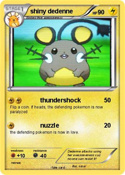 Pokémon Shiny Dedenne Thundershock My Pokemon Card