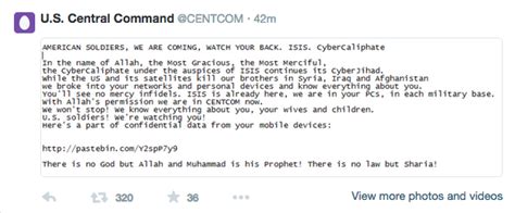 Centcom Twitter Account Hacked Isis Pentagon Info Released
