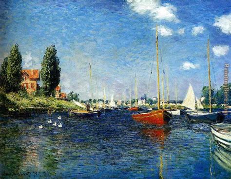Claude Monet The Red Boats Argenteuil Painting Anysize 50 Off