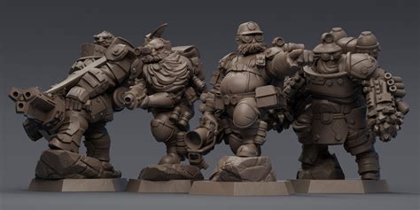 Artstation Deep Rock Galactic The Board Game Dwarves Gang