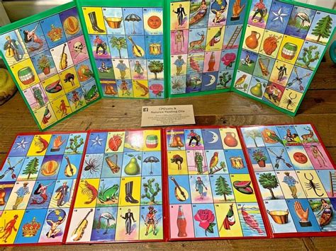 Authentic Mexican Loteria Bingo Chalupa Game 4 Boards Accordion Laminated Donclemente