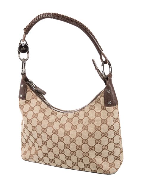 Gucci Gg Canvas Small Hobo Handbags Guc137241 The Realreal