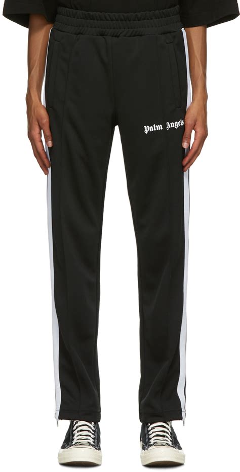 Black Classic Slim Track Pants By Palm Angels On Sale