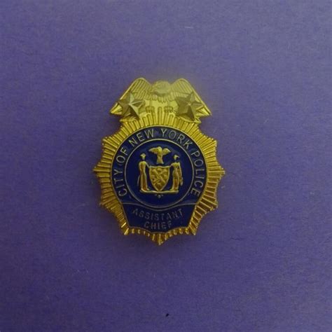 Nypd New York Police Department Assistant Chief Mini Badage Org Badge