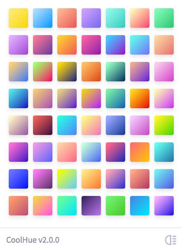 Gradient Colors Collection Palette Coolhue 2 0 Artofit