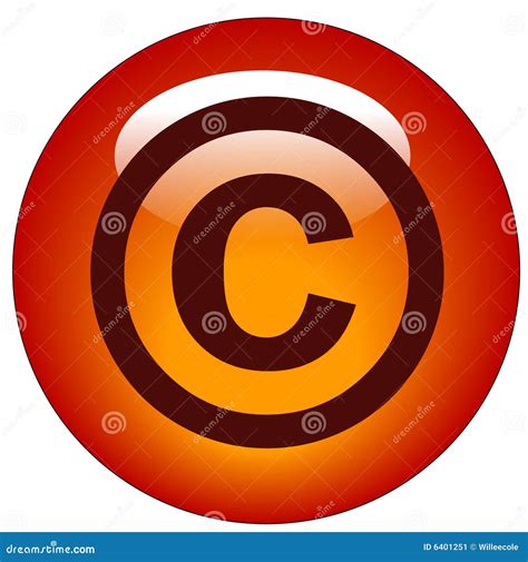 Copyright Button Or Icon Stock Vector Illustration Of Symbol 6401251
