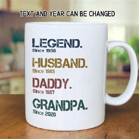 Personalized Legend Husband Daddy Grandpa Mug Fathers Day T For Dad