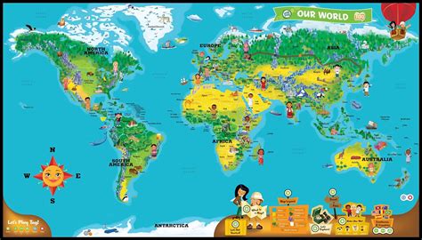 Kid Friendly World Map Printable Printable Maps Images