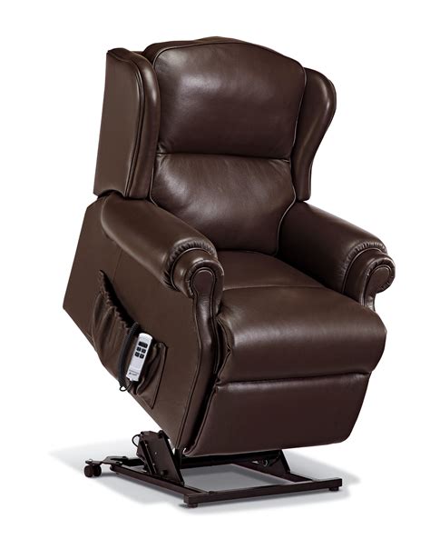 Claremont Small Leather Electric Riser Recliner Anglia Furniture