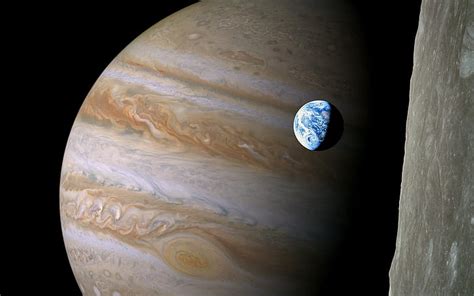 Jupiter Earth Planet Hd Space Hd Wallpaper Hd Wallpapers