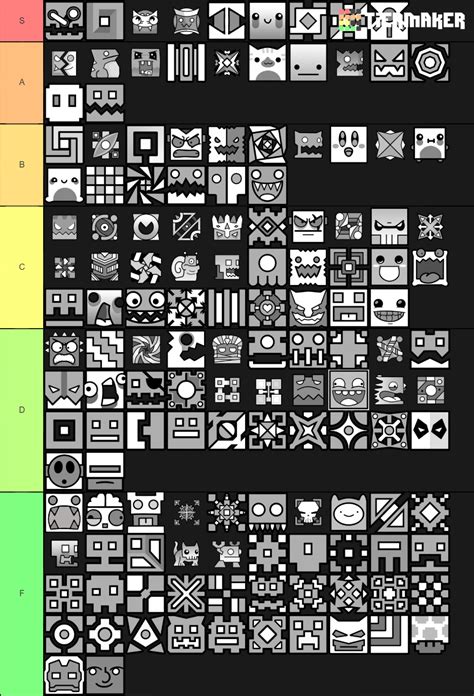Geometry Dash Icons All Tier List Community Rankings TierMaker