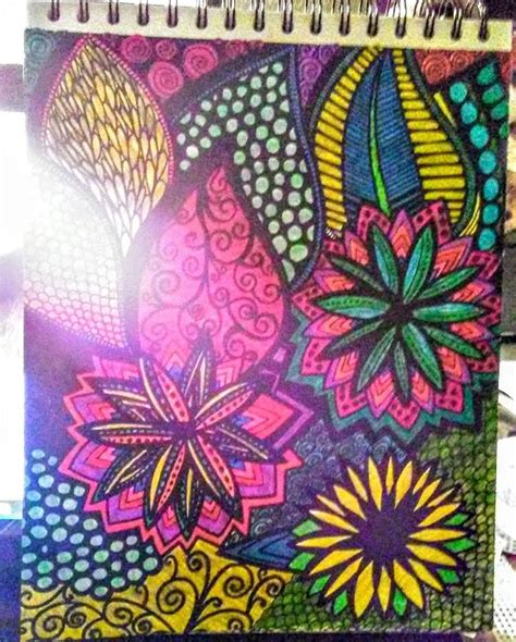 Colorit Calming Doodle Done With Mixed Sharpie And Colorit Markers