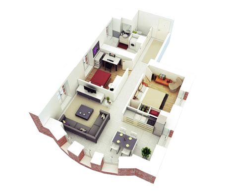 36 Modern Low Budget 2 Bedroom House Floor Plan Design 3d Popular New