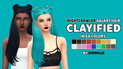 Night Crawler Galaxy Hair Clayified • Click Photo For Download Sims