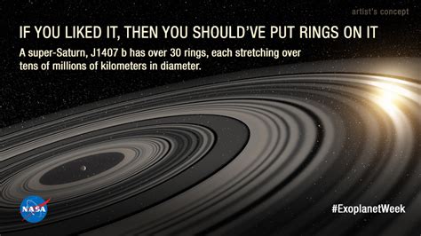 'the star is much too far away to observe the rings directly, but we could make a detailed model based on the rapid brightness variations in the star light j1407b is the first exoplanet or brown dwarf discovered with a ring system by the transit method. If You Like It, Then You Should've Put Rings On It ...