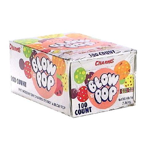 Charms Blow Pop Assorted Bubble Gum Filled Pops 1 84kg Pack Of 100 Uk Grocery
