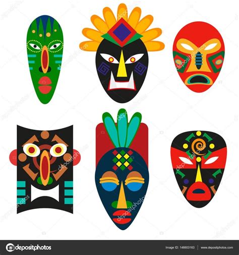 Máscaras áfricanas Para Desenhar Edubrainaz