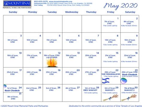 Jewish Calendar 3 Weeks 2020 Month Calendar Printable
