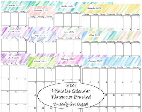 Printable Planner Calendar 2022 Daily Weekly Yearly Monthly Etsy