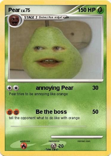 Pokémon Pear 57 57 Annoying Pear My Pokemon Card