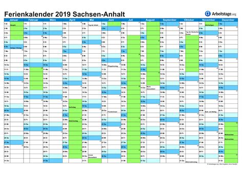 Kostenloser kalender zum ausdrucken mit feiertagen für 2021 und jedes jahr. Ferien Sachsen-Anhalt 2019, 2020 Ferienkalender mit ...