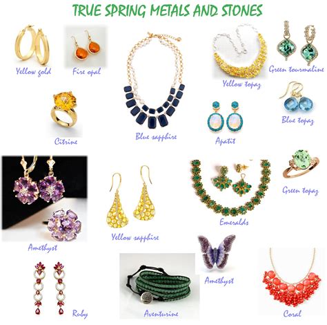 True Spring Metals And Stones True Spring Color Palette Warm Spring