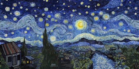 Captivating Starry Night Painting By Van Gogh